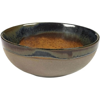 Салатник «Серфис»; керамика; 325мл; D=13,H=5см; серый,коричнев.