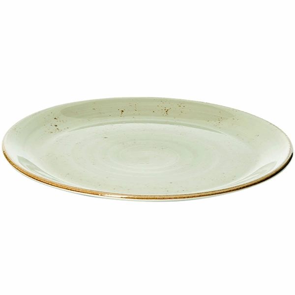 Тарелка мелкая «Крафт»; фарфор; D=30,H=2см; зелен.