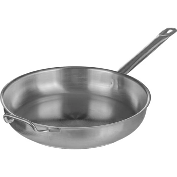 Сковорода (индукция); сталь нерж.; D=36,H=8,L=70,B=38см; металлич.