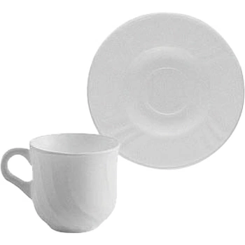 Набор кофейных пар Эбро 6 шт, 160 мл, стекло, белый