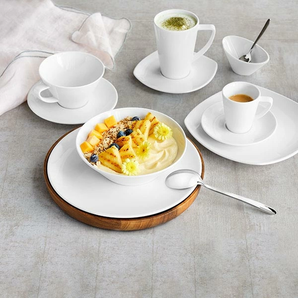 Тарелка квадратная «Опшенс»; фарфор; L=24.5,B=24.5см; белый