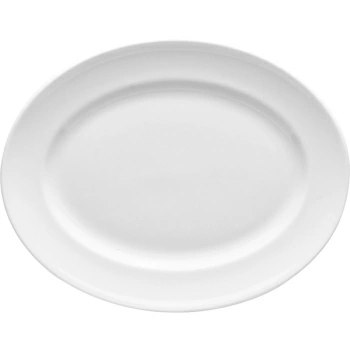 Блюдо овальное «Монако Вайт»; фарфор; H=0.9,L=20,B=15см; белый