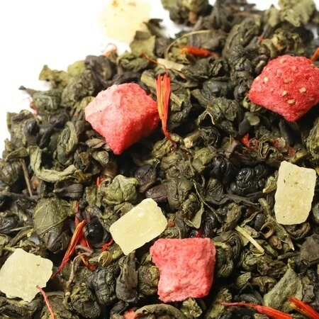 Чай ароматизированный зеленый Земляника со сливками LBS Tea