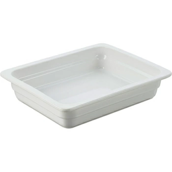 Гастроемкость; фарфор; 3л; H=6.5,L=32,B=26.5см; белый