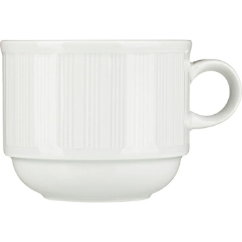 Чашка чайная «Эвита»; фарфор; 250мл; D=8.5,H=7,L=10.5,B=8.5см; белый