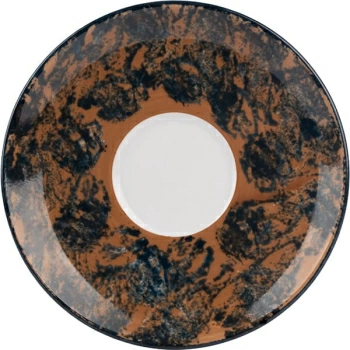 Блюдце с декором Lubiana Аида диаметр 16 см коричневый