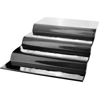 Поднос фуршетный (4ступеньки); стекло; H=12,L=67,B=40см; черный