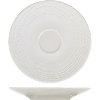 Блюдце для стакана 80мл «Арборесценс»; фарфор; D=14см; слон.кость