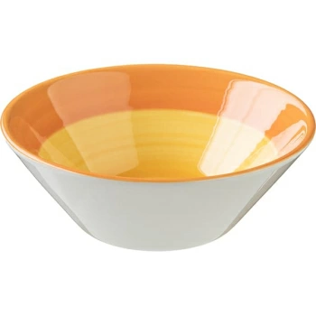 Салатник «Фридом Еллоу»; фарфор; 305мл; D=13.5см; белый,желт.