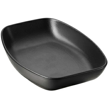 Блюдо прямоуг.глубокое; фарфор; H=3.5,L=19,B=13см; черный