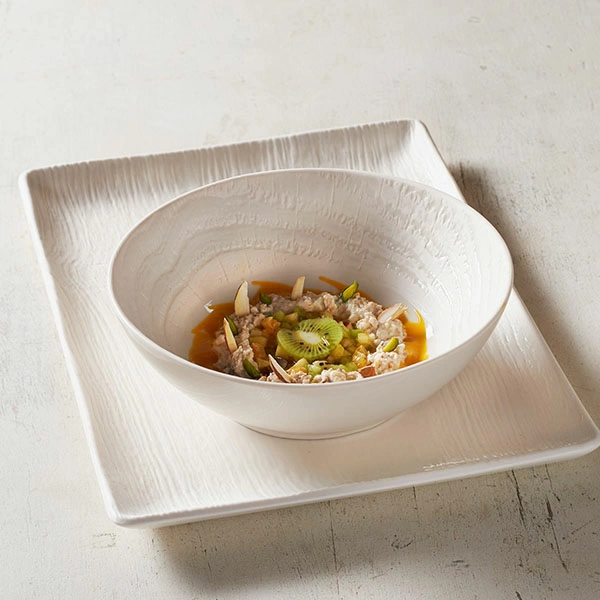 Салатник «Арборесценс»; фарфор; 750мл; D=19,H=6.5см; слон.кость