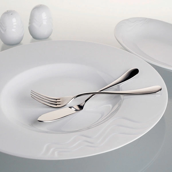 Тарелка мелкая «С-Класс Мелодия»; фарфор; D=22,H=1.5см; белый