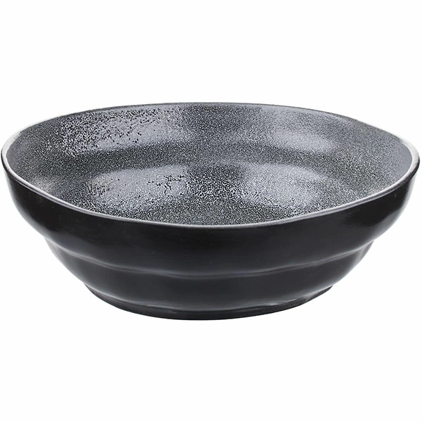 Тарелка глуб. «Млечный путь»; фарфор; 1200мл; D=23,H=1.2см; черный