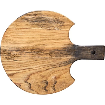 Доска для подачи круглая с ручкой; дуб; H=25,L=290,B=235мм