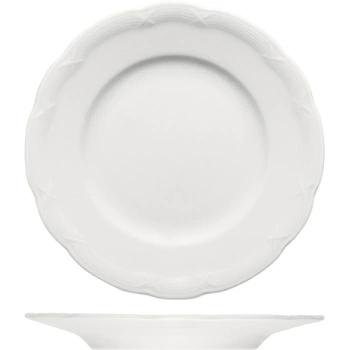 Тарелка мелкая «Штутгарт»; фарфор; D=24,H=2.5см; белый