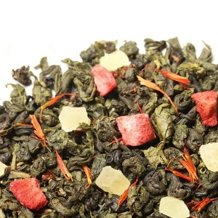 Чай ароматизированный зеленый Земляника со сливками LBS Tea