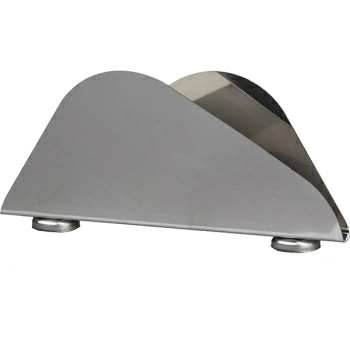 Салфетница; сталь; H=7.5,L=16.7,B=2см; серебрян.