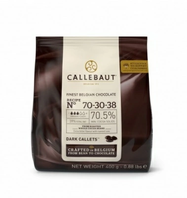 Горький шоколад Barry Callebaut в галетах 70,5% 0,4 кг