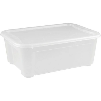 Контейнер с крышкой; полипроп.; 10л; H=14.5,L=38.9,B=27.5см; прозр.