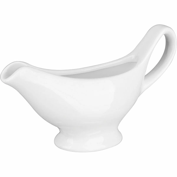 Соусник «Кунстверк»; фарфор; 80мл; H=8.5,L=15,B=4.5см; белый