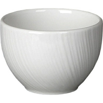 Сахарница «Спайро»; фарфор; 227мл; D=9,H=6см; белый