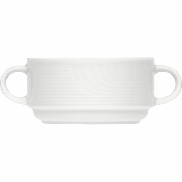 Бульон.чашка «Карат»; фарфор; 300мл; D=10,H=5,L=15см; белый