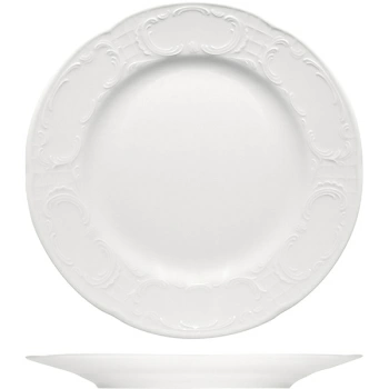 Тарелка мелкая «Моцарт» высокий край; фарфор; D=19,H=2см; белый