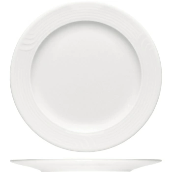Тарелка мелкая «Карат»; фарфор; D=28,H=2см; белый