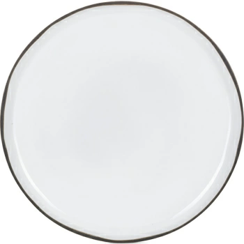 Тарелка «Карактэр»; фарфор; D=26,H=2.2см; камен.-серый.