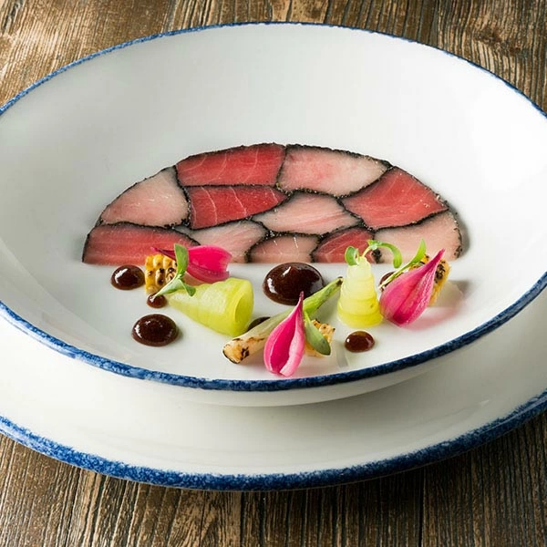 Салатник «Блю дэппл»; фарфор; D=14см; белый,синий