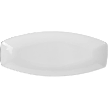 Блюдо прямоугольное «Пати»; фарфор; H=2,L=28,B=13см; белый