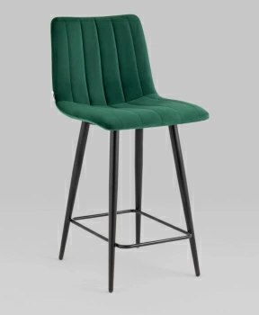 Стул полубарный Олсен велюр зелёный 60 см