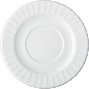 Блюдце «Нестор»; фарфор; D=17,H=1.6см; белый