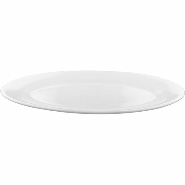 Блюдо овальное «Коллаж»; фарфор; L=30,B=21см; белый