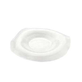 Блюдо сервир.;  ручная работа; фарфор; D=29,H=3см; белый