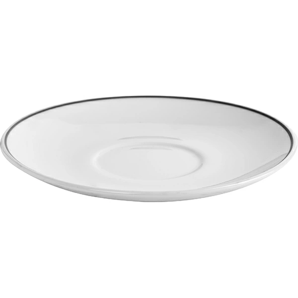 Блюдце «Рисепшн»; стекло; D=14,H=1.5см; слон.кость,серый