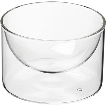 Салатник двойные стенки «Проотель»; термост.стекло; 450мл; H=75мм; матовый,прозр.