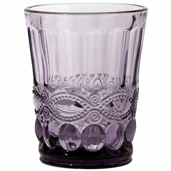 Стакан «Соланж»; стекло; 250мл; D=8,H=9.2см; фиолет.
