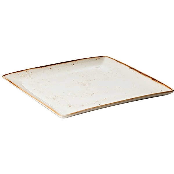 Блюдо квадратное «Крафт»; фарфор; H=1.8,L=27,B=27см; белый