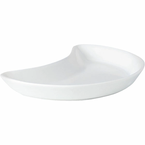 Блюдо-полумесяц «Симплисити Вайт»; фарфор; H=2.5,L=20,B=11.5см; белый