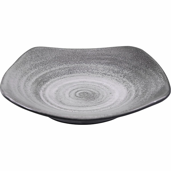 Тарелка квадр. «Млечный путь»; фарфор; L=23,B=23см; черный