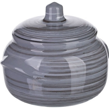 Горшок  для запекания «Пинки»; керамика; 600мл; D=14см; серый