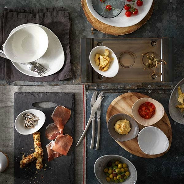 Тарелка пирожковая «Скейп»; фарфор; L=15.5,B=13.5см; белый