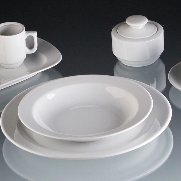 Блюдце «Прага»; фарфор; D=14.5,H=2см; белый