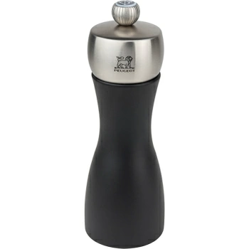 Мельница для соли метал.мех.; дерево,сталь нерж.; H=15см; черный