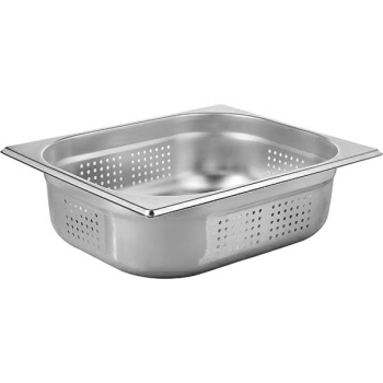 Гастроемкость (1/2) перфорир.; сталь нерж.; H=10,L=32.5,B=26.5см; металлич.