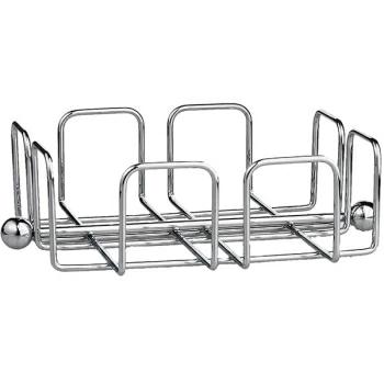 Салфетница; хром; H=6.5,L=19,B=19см; металлич.