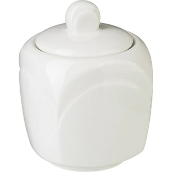 Сахарница с крышкой «Бьянко»; фарфор; 240мл; белый