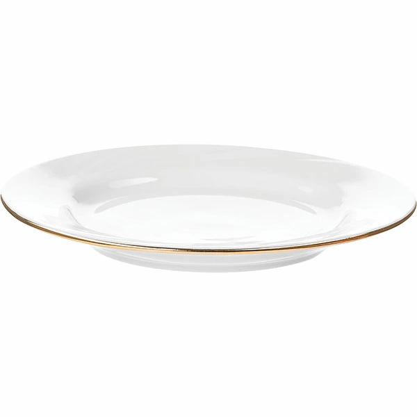 Тарелка  мелкая «Голубка»; фарфор; D=17.5см; белый,золотой