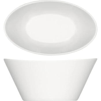 Салатник овал. «Опшенс»; фарфор; 200мл; H=6,L=14,B=8.5см; белый